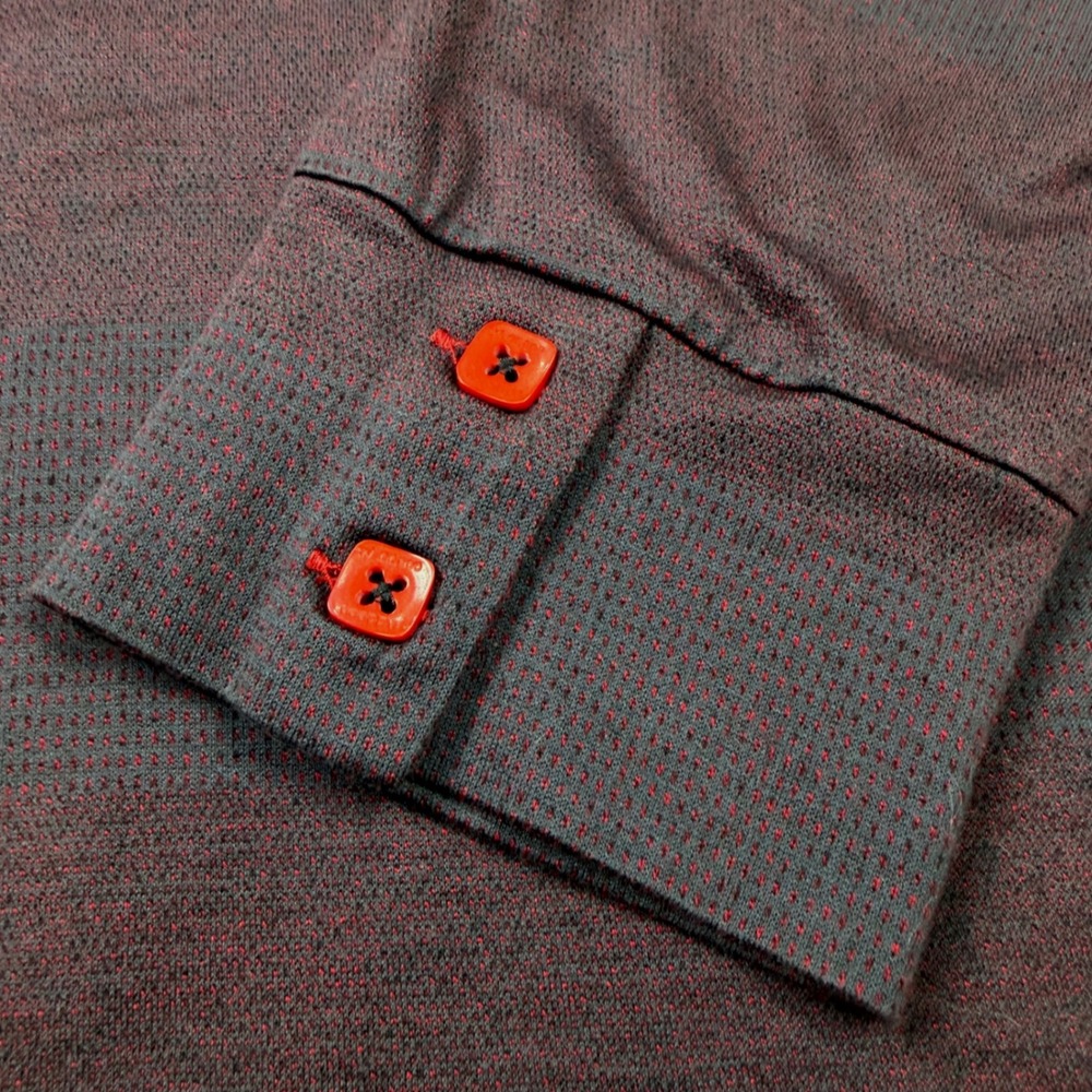 Maceoo V-Neck Edison Rustic Red Mens Size 3/M Excellent Long Sleeve Micro-Knit - Picture 3 of 12